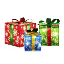 LuxenHome Set Of 3 Colored Presents Lighted Holiday Decoration Multi-Color 19 LuxenHome Set Of 3 Colored Presents Lighted Holiday Decoration Multi-Color -Northlight Shop GUEST 5dff239c 5ff0 4f57 8901 b5117a4a2473