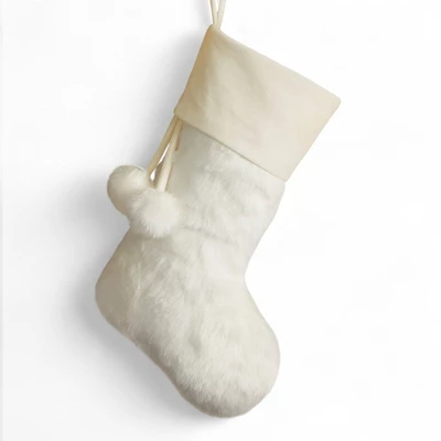 Personalization Mall Embroidered Faux Fur Christmas Stocking 5 Personalization Mall Embroidered Faux Fur Christmas Stocking - Image 3