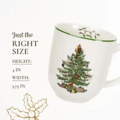 Spode Christmas Tree Cafe Mug - 14 Oz Ceramic Holiday Coffee Mugs - Festive Design With Santa And Christmas Tree Motif - Microwave & Dishwasher Safe -Northlight Shop GUEST 5ee16bd2 3fc7 46f1 8e4c 82c9884c1b57