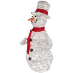 Northlight Lighted Glittered Rattan Snowman Outdoor Christmas Decoration - 28" - Clear Lights -Northlight Shop GUEST 5ef179c8 8931 44a7 94c8 d0231dd45ab6
