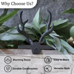 Split P Antler Rustic Brown Iron Stocking Hanger -Northlight Shop GUEST 5f3b782d 2728 48be b6a4 fb81c683c4eb