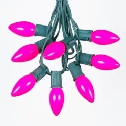 Novelty Lights 25 Feet C9 Ceramic Christmas String Light Set, Ceramic Vintage Holiday Hanging Light Set, Green Wire -Northlight Shop GUEST 60773b3d c6b9 4f9b a726 ba44989bdb18