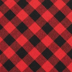 KOVOT Tablecloth Red & Black Buffalo Check Plaid 100% Cotton - Festive Table Cover For Christmas, Winter & Holiday's