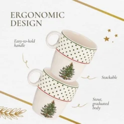 Spode Christmas Tree Polka Dot Stackable Mugs, Set Of 4 - Festive 10oz Mugs, Dishwasher, Microwave, Freezer Safe - Fine Earthenware Holiday Mugs 11 Spode Christmas Tree Polka Dot Stackable Mugs, Set Of 4 - Festive 10oz Mugs, Dishwasher, Microwave, Freezer Safe - Fine Earthenware Holiday Mugs -Northlight Shop GUEST 618539ae 7827 4902 8cf9 83d2bf83af92