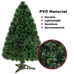 Costway Pre-Lit Fiber Optic Artificial PVC Christmas Tree Tabletop 3Ft -Northlight Shop GUEST 64df4555 548c 4918 9354 69987e96bbe9