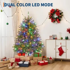 Christmas Artificial Tree, PVC Mixed Automatic Tree With Dual Color LED Lights -Northlight Shop GUEST 6718cff6 0be2 441d aeb2 45e39f95f757