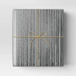 30” 25 Sq Ft Christmas Roll Wrap Dripping Silver On Grey - Wondershop™