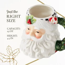 Spode Christmas Tree Santa Toby Mug - Festive Ceramic Coffee Mug With Decorative Santa Design - Ideal For Hot Beverages -Northlight Shop GUEST 6925a7a7 9d84 46a0 9f7e e1eb100ecf63
