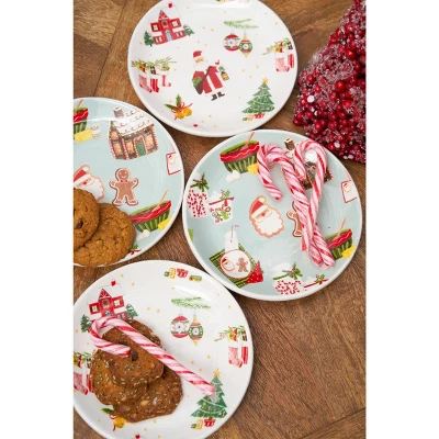 Gallerie II Xmas Cookie Toss & Alphabet Plate Set Of 4 4 Gallerie II Xmas Cookie Toss & Alphabet Plate Set Of 4 - Image 2