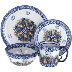 Blue Rose Polish Pottery WR Unikat Dinnerware (4 PC) 18 Blue Rose Polish Pottery WR Unikat Dinnerware (4 PC) -Northlight Shop GUEST 6b9fd56f fb75 4dd4 a72f 19f7a90e73f1