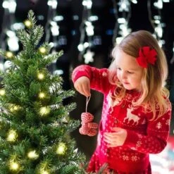 Costway 3Ft Pre-Lit Spruce Tabletop Christmas Tree Lights Timer -Northlight Shop GUEST 6ba91652 6249 4138 8135 c609f3095e5e