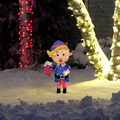 Northlight Lighted Hermey From Rudolph Outdoor Christmas Decoration - 18" - Clear LED Lights 5 Northlight Lighted Hermey From Rudolph Outdoor Christmas Decoration - 18" - Clear LED Lights - Image 3