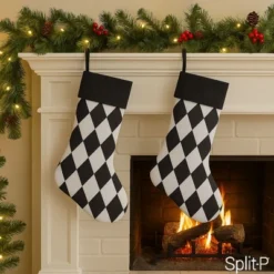 Split P Harlequin Stocking Set Of 2 -Northlight Shop GUEST 6cdae3d6 de88 47ec a03d 3ce97a599741