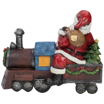 Northlight Santa On A Train Christmas Decoration - 14" 4 Northlight Santa On A Train Christmas Decoration - 14" - Image 2