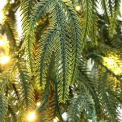 LuxenHome 7.5Ft Pre-Lit Slim Artificial Cedar Christmas Tree With Metal Stand Green -Northlight Shop GUEST 6eb0b051 8b51 4636 bc98 8d47fbe2fe07