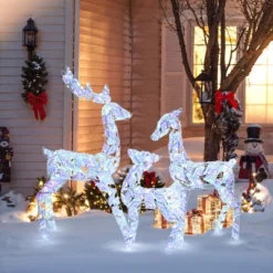 LuxenHome 3-Piece Multi-Color Snowflake Deer Family Outdoor Holiday Decoration With 460 Lights -Northlight Shop GUEST 6ee40b24 4cca 43e2 ac57 9eda6cb89890