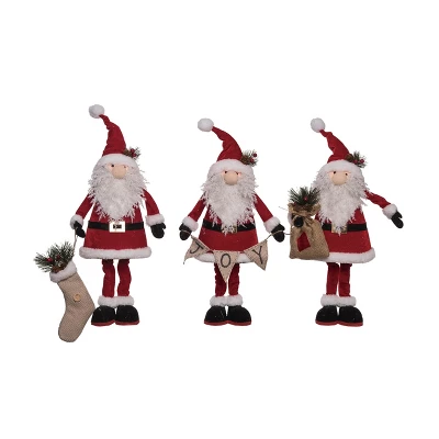 Transpac Christmas Plush Cottage Standing Santa Set Of 3 Christmas Home Decorations 2 Transpac Christmas Plush Cottage Standing Santa Set Of 3 Christmas Home Decorations