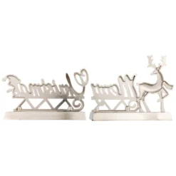 Northlight Set Of 2 Silver Reindeer Merry Christmas Metal Stocking Holders 5.5" -Northlight Shop GUEST 71148840 be92 4375 b6ed 43842893c60c