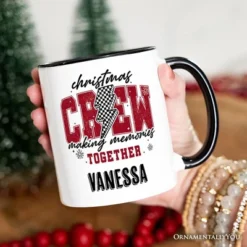 Christmas Crew Making Memories Together Mug, Checkered Lightning Retro Holiday Gift| OrnamentallyYou -Northlight Shop GUEST 716144ce a6b7 4f22 8968 e2fcefeb03fe