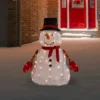 Northlight 32" Lighted 3D Chenille Snowman In Top Hat Outdoor Christmas Decoration -Northlight Shop GUEST 73987cb0 0174 4a24 b9e5 3c62034374b1