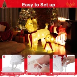 Tangkula 2-Piece Christmas Lighted Dogs 3D Xmas Light-up Cute Poodle With 60 LED Lights Red Scarves Zip Ties & Ground Stakes 17 Tangkula 2-Piece Christmas Lighted Dogs 3D Xmas Light-up Cute Poodle With 60 LED Lights Red Scarves Zip Ties & Ground Stakes -Northlight Shop GUEST 75dce3d0 2b4c 4198 afcf 46a4ab5a75f7
