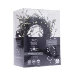 Celebrations LED Big Seed Cluster Pure White 250 Ct String Christmas Lights