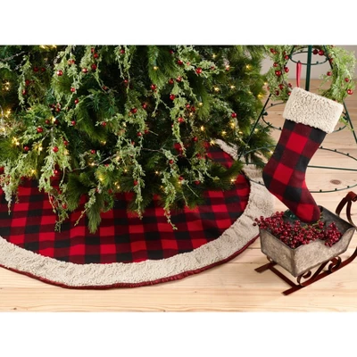 Saro Lifestyle Buffalo Plaid Christmas Stocking With Cuff 3 Saro Lifestyle Buffalo Plaid Christmas Stocking With Cuff