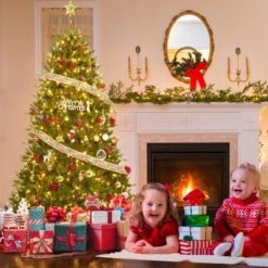 4.5/6/7.5/9/12FT Pre-Lit Artificial Christmas Tree With LEDs, PVC Branch Tips & Metal Stand - Easy Assembly Xmas Tree For Home Office Decor -Northlight Shop GUEST 7807050a 02cd 464d b0a9 f60072f6ca4f