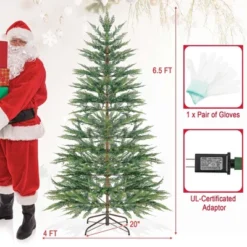 Costway 6.5 FT/7.5FT Pre-Lit Christmas Tree Hinged With 470/612 PE Branch Tips Timer & 430/540 Lights 15 Costway 6.5 FT/7.5FT Pre-Lit Christmas Tree Hinged With 470/612 PE Branch Tips Timer & 430/540 Lights -Northlight Shop GUEST 781076de 106f 426a 967c 0b36f55880d1