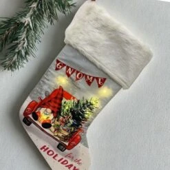 Season's Designs 19" Holiday Gnome In Red Truck Christmas Stocking With LED Lights Battery Operated, Multicolored Indoor Decor, Requires 2 AA -Northlight Shop GUEST 7b045b92 9b62 4080 be83 b2e4279c0d2f