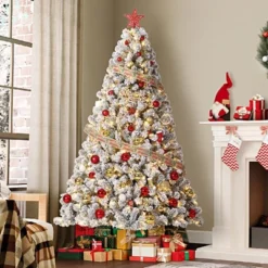 4.5/6/7.5/9/12FT Pre-Lit Artificial Christmas Tree With LEDs, PVC Branch Tips & Metal Stand - Easy Assembly Xmas Tree For Home Office Decor -Northlight Shop GUEST 7b91c5a7 c08d 4d2f befe 93a7342de730