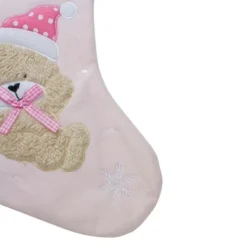 Northlight Baby's 1st Christmas Embroidered Teddy Bear Stocking - 19" - Pink And White -Northlight Shop GUEST 7ea6f7c5 b8d3 4fd7 8291 96ccef2df00b