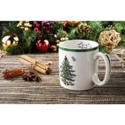 Spode Christmas Tree Mug Set Of 4 - 9oz Ceramic - Microwave, Oven, Freezer & Dishwasher Safe - Festive Holiday Coffee Tea Cup -Northlight Shop GUEST 7ff89d56 36e4 4b3a a9c3 10f55ff7b196