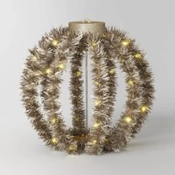 LED Christmas Hanging Tinsel Sphere With Warm White Lights - Wondershop™ -Northlight Shop GUEST 80b2ef60 c5c1 414c a362 5113b4295e17