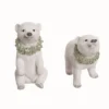Transpac Resin Polar Bear Figurine Set Of 2 With Wreath Christmas Home Decorations Decorative Objects -Northlight Shop GUEST 81773799 5b27 4918 9505 98b1dc11f7b3