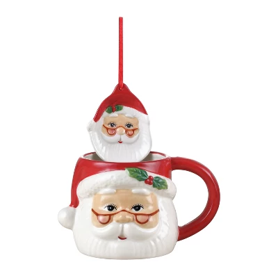 Mr. Christmas 16 Oz. Ceramic Santa Mug And Ornament Set 7 Mr. Christmas 16 Oz. Ceramic Santa Mug And Ornament Set - Image 5