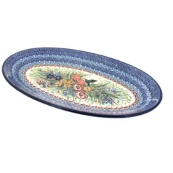 Blue Rose Polish Pottery 205 Ceramika Artystyczna Large Oval Platter -Northlight Shop GUEST 85fd30cf 7fa5 4e80 8508 f29477dafd28