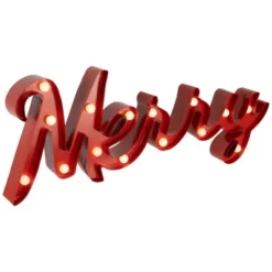 Northlight Lighted "Merry" Christmas Decoration - 20.5" -Northlight Shop GUEST 88fc319d edfd 4c4b b584 4be2b314930a