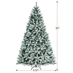 Costway 8ft Pre-lit Snow Flocked Hinged Christmas Tree W/1502 Tips & Metal Stand -Northlight Shop GUEST 8c2f7742 e9b2 4469 9173 ca8ef1f8badb