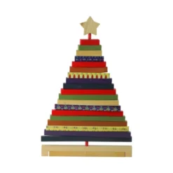 Northlight Adjustable Wooden Christmas Tree Decoration - 15.5" - Multicolor