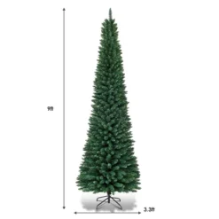 Costway 9FT Pencil Christmas Tree Slim Xmas Tree For Indoor Outdoor Decoration Green -Northlight Shop GUEST 8d78c897 ac37 418d a0e4 caa39f01e69d