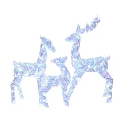 LuxenHome 3-Piece Multi-Color Snowflake Deer Family Outdoor Holiday Decoration With 460 Lights -Northlight Shop GUEST 8ec00f2f 8efa 4773 a2b7 baf7858a38ef