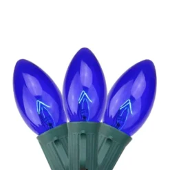 Northlight Transparent C9 Christmas String Lights - Blue - 24' Green Wire - 25ct