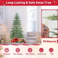 Costway 6.5 FT/7.5FT Pre-Lit Christmas Tree Hinged With 470/612 PE Branch Tips Timer & 430/540 Lights 18 Costway 6.5 FT/7.5FT Pre-Lit Christmas Tree Hinged With 470/612 PE Branch Tips Timer & 430/540 Lights -Northlight Shop GUEST 9175b1ba 8666 43cb be84 0a368ff5ed62
