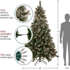Northlight Real Touch™️ Pre-lit Snow Valley Pine Artificial Christmas Tree - 7.5' - Clear Lights 15 Northlight Real Touch™️ Pre-lit Snow Valley Pine Artificial Christmas Tree - 7.5' - Clear Lights -Northlight Shop GUEST 9224ab40 123b 4818 82b2 00a77e5d3a6e