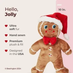 Bearington Jolly Ginger Gingerbread Man Plush, Gingerbread Toys, 10 In Christmas Stuffed Animal, Ideal Holiday Stuffed Animals Gift -Northlight Shop GUEST 93d5e25b cfb1 47b9 acce 6b1805e8b1eb