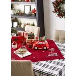 Design Imports Christmas Embroidered Tablecloth, Snowman, 40X40" -Northlight Shop GUEST 93ed95a9 1993 4f3a 9da2 e210951135c7
