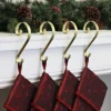 Stocking Scrolls Stocking Holders 4pk Gold Foil