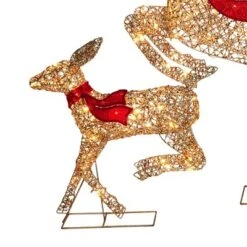 LuxenHome 3-Piece Champagne Gold PET Running Deer Family Outdoor Holiday Decoration With Lights Brown, Red 13 LuxenHome 3-Piece Champagne Gold PET Running Deer Family Outdoor Holiday Decoration With Lights Brown, Red -Northlight Shop GUEST 9532bbea 43ec 4ac6 9f2e eca9361b606c