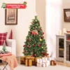 Costway 5/6/7 FT Christmas Tree Artificial Xmas Tree With 8 Lighting Modes 49/64/80 Warm LED Lights -Northlight Shop GUEST 96b12955 3a26 48d9 8d52 5d5c3eb04024